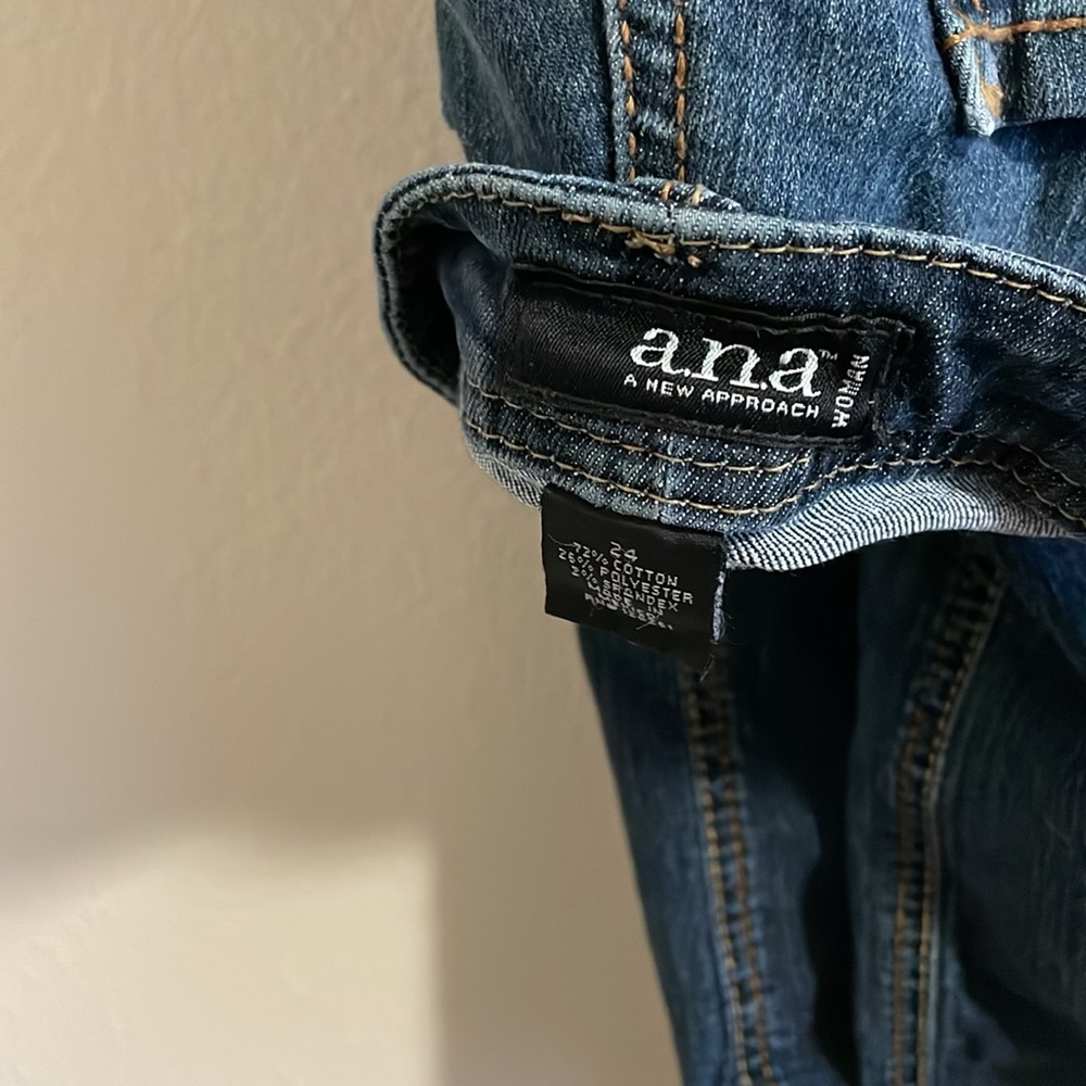 Ana dark wash jeans size 24 fit small like a 22 - Picture 2 of 3